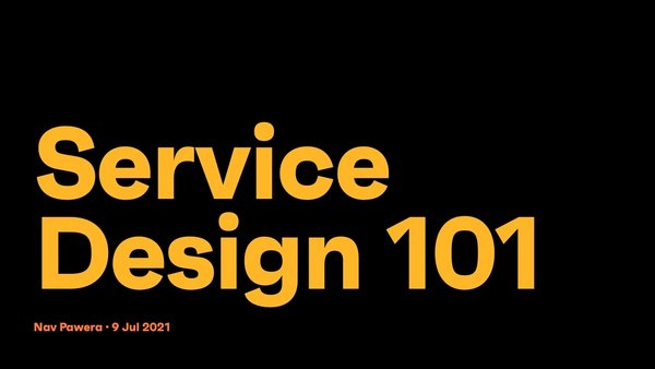 Service Design 101 Title Slide